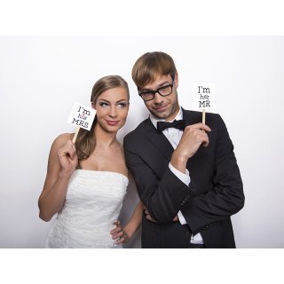 Karty na špejle - I am her MR, I am his MRS