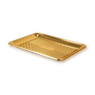 Tácek obdélník, zlatý 23,5*16 cm