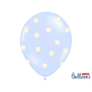 Balónek, modrý s puntíkem, 30 cm