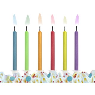 Svíčka narozeniny, mix (barevné plameny)