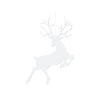 Závěsná dekorace, jelen bílý