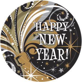 Papírový talířek - Happy New Year