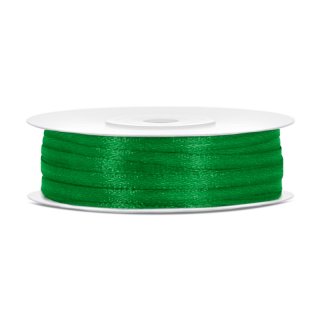 Stuha saténová, smaragdová zelená, 0,3cm/50m