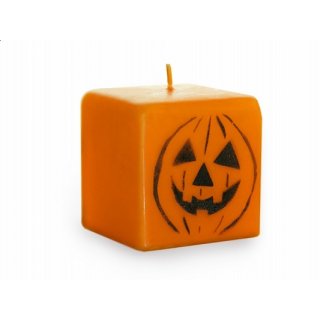 Matná svíčka Halloween, oranžová, 7cm