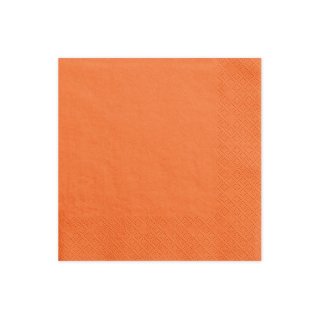 Ubrousky třívrstvé, oranžová, 33x33cm