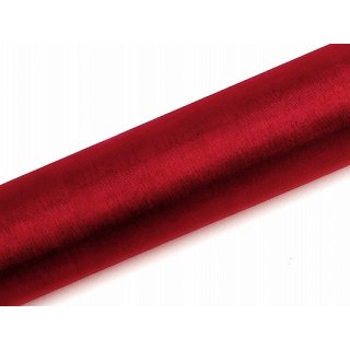 Organza, červená, zn. PartyDeco, šířka 16cm / návin 9m
