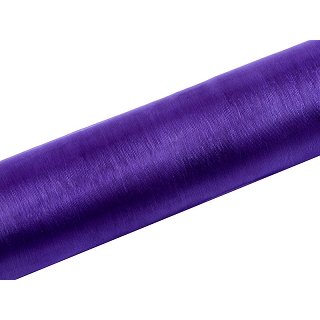 Organza, fialová, zn. PartyDeco, šířka 16cm / návin 9m
