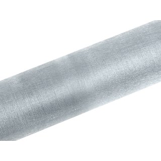 Organza snow, stříbrná, zn. PartyDeco, šířka 16cm / návin 9m
