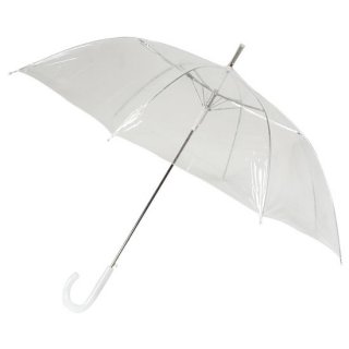 Svatební deštník holový - průhledný