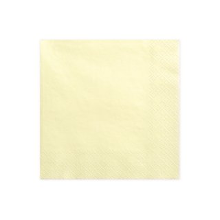 Ubrousky třívrstvé, světle krémové, 33x33 cm (zn. PartyDeco)