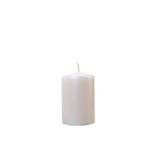 Svíčka válec, třpytivá perleťová, 10*6,5 cm