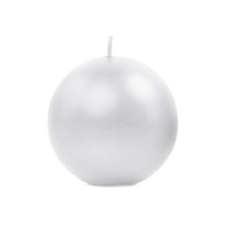 Svíčka koule, lesklá perleťová, 8 cm