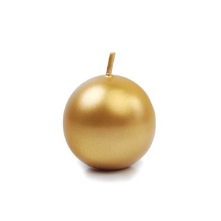 Svíčka koule, zlatá, 6 cm