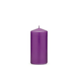 Svíčka válec, fialová matná, 12*6 cm