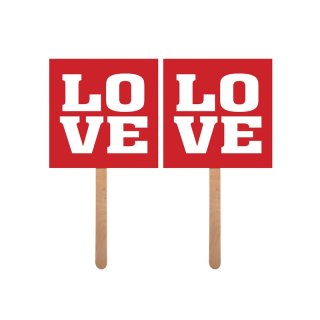 Kartičky na špejli LOVE