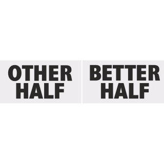Vtipné kartičky "Other Half & Better Half"