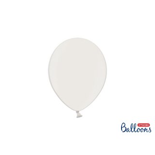 Balónek metalický, bílý, 23 cm