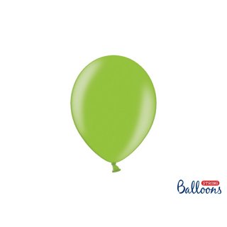 Balónek metalický, světle zelený, 23 cm (zn. StrongBalloons)