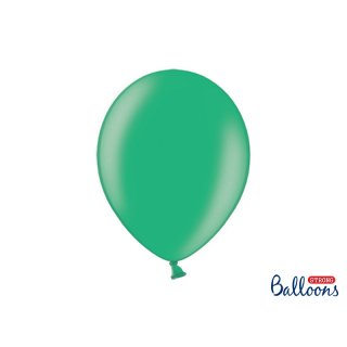 Balónek metalický, zelený, 30 cm (zn. StrongBalloons)