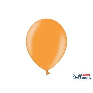 Balónek metalický, oranžový, 30 cm (zn. StrongBalloons)