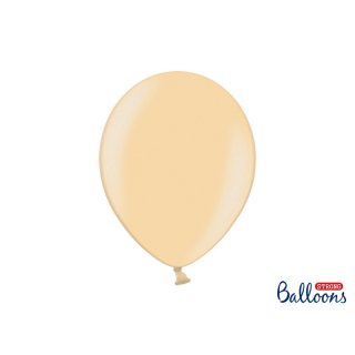 Balónek metalický, světle oranžový, 30 cm (zn. StrongBalloons)