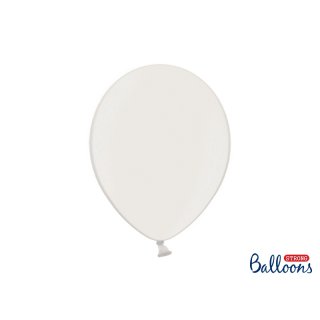 Balónek metalický, bílý, 30 cm