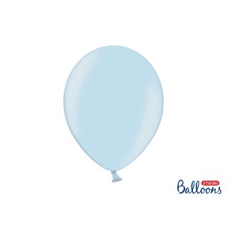 Balónek metalický, světle modrý, 30 cm (zn. StrongBalloons)