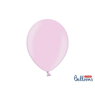 Balónek metalický, světle růžový, 30 cm (zn. StrongBalloons)
