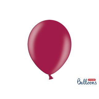 Balónek metalický, bordó, 30 cm (zn. StrongBalloons)
