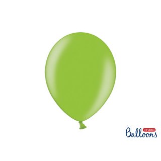 Balónek metalický, světle zelený, 30 cm