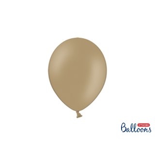 Balónek pastelový, cappuccino, 23 cm (zn. StrongBalloons)