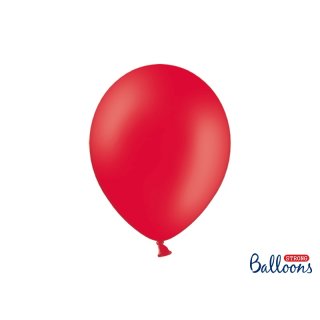 Balónek pastelový, červený, 30 cm (zn. StrongBalloons)