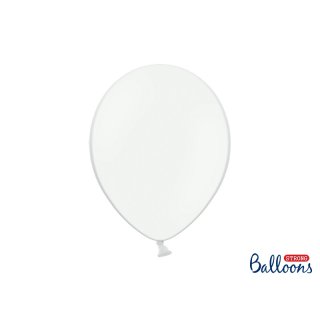 Balónek pastelový, bílý, 30 cm (zn. StrongBalloons)