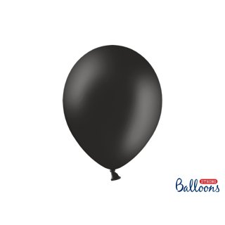 Balónek pastelový, černý, 30 cm (zn. StrongBalloons)