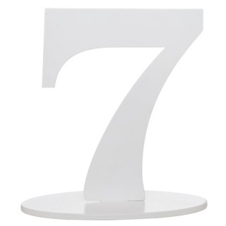 Číslice bílá "7" s podstavcem