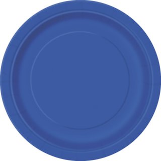 Papírový talíř kulatý, královský modrý, 22 cm