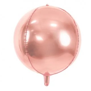 Fóliový balónek - Koule ombre, zlato-růžová, 40cm