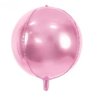 PartyDeco fóliový balónek koule, 40cm, světle růžový