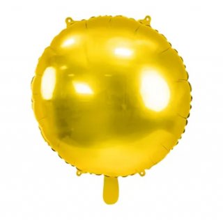 PartyDeco fóliový balónek, 45 cm, zlatý