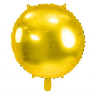 Kulatý fóliový balónek, 59 cm, zlatý