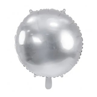 Kulatý fóliový balónek, 80 cm, stříbrný