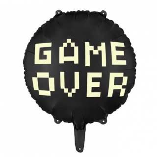 Fóliový balónek "Gamer Over", 45 cm, černý