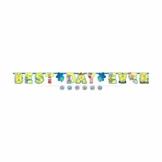 Banner papírový "Best Day Ever" - Sponge Bob, 320cm