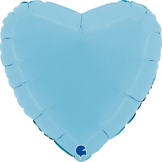Fóliový balónek GRABO srdce - matně sv. modré, 46cm