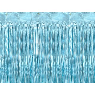 Dekorační závěs, světle modrý, 90x250cm