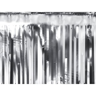 Dekorační závěs, stříbrný, 90x250cm