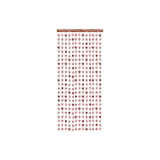 Dekorační závěs, srdce rosegold, 100x245cm