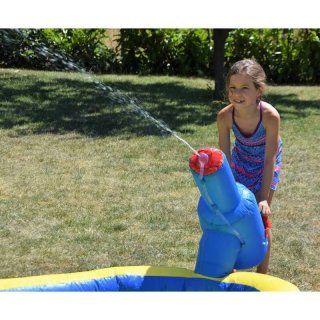 Vodní AQUA skákací hrad s bazénem, skluzavkou a skákací plochou