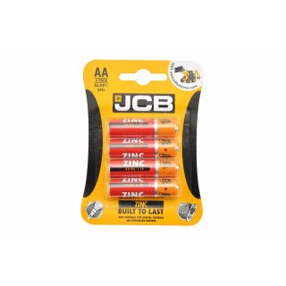 Baterie JCB zinkouhlíková R06/AA, blistr 4ks