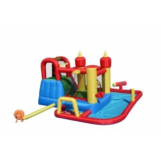 Vodní AQUA skákací hrad FUNLAND s bazénem, skluzavkou, míčky a síťkou